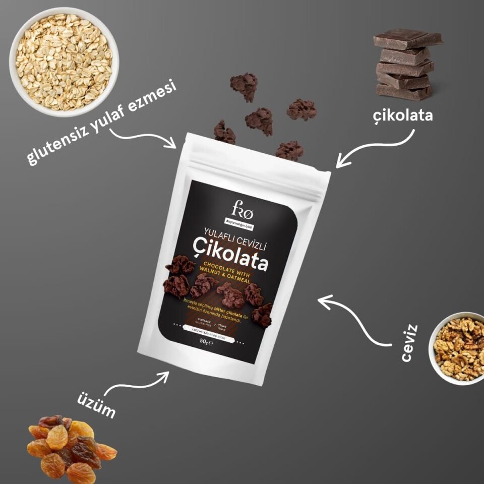 FRO Yulaflı Cevizli Çikolata