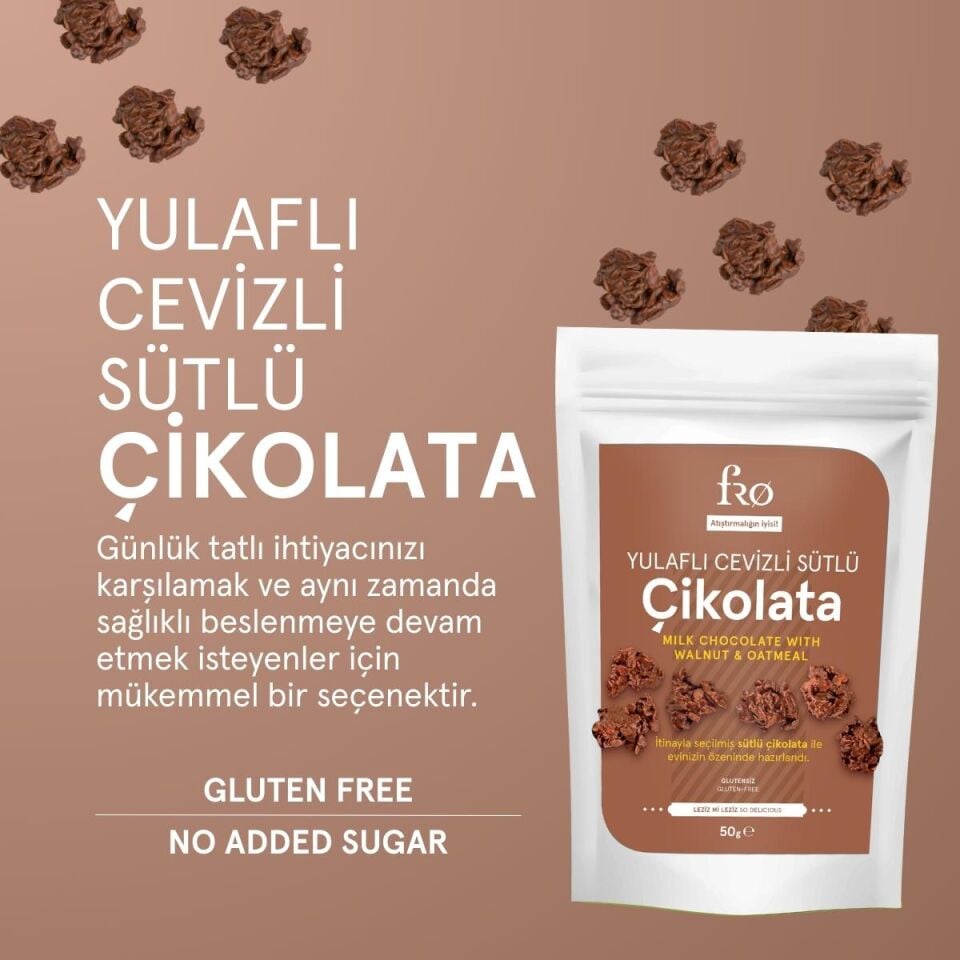 FRO Yulaflı Cevizli Sütlü Çikolata