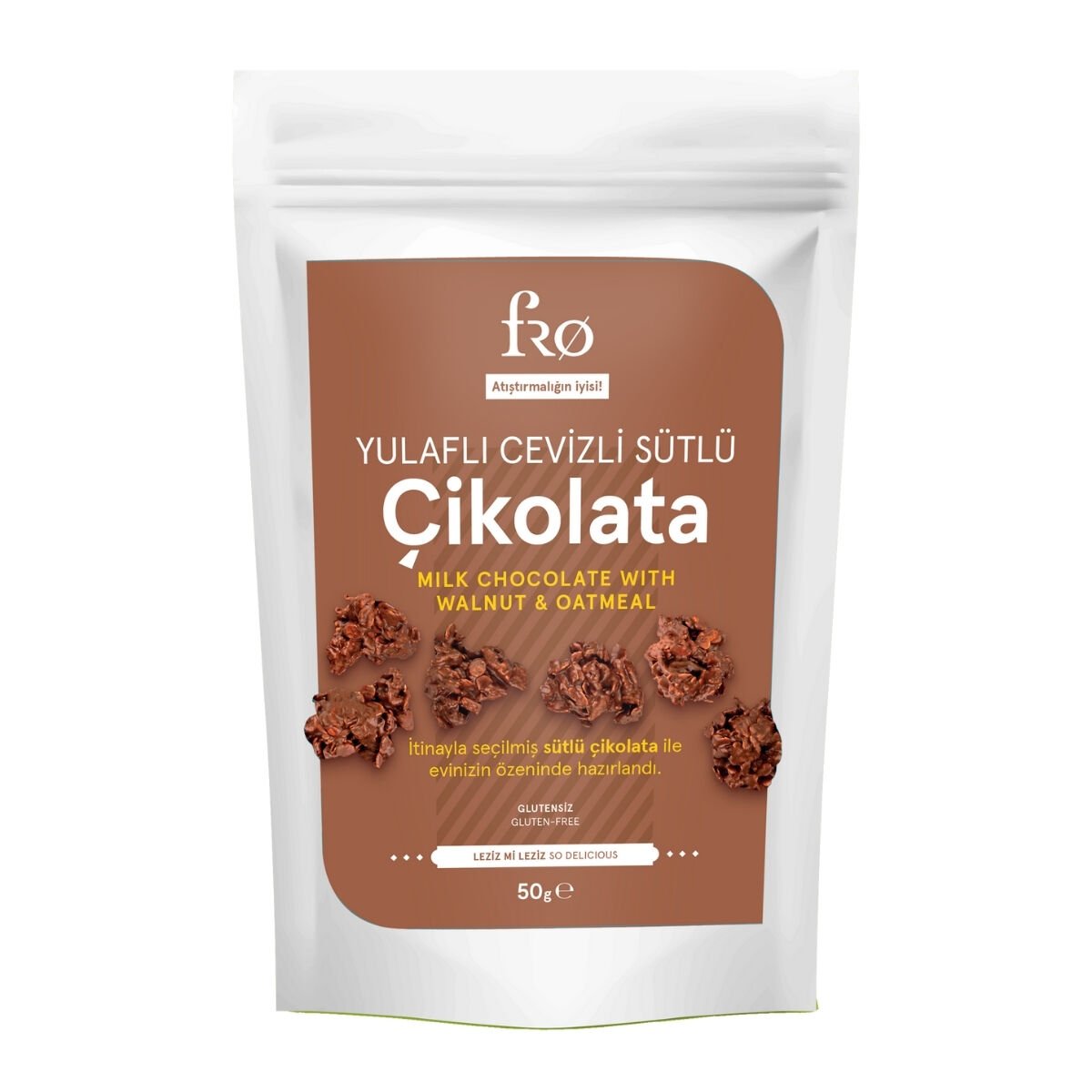 FRO Yulaflı Cevizli Sütlü Çikolata