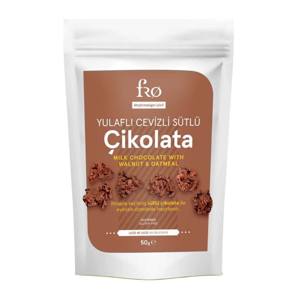 FRO Yulaflı Cevizli Sütlü Çikolata
