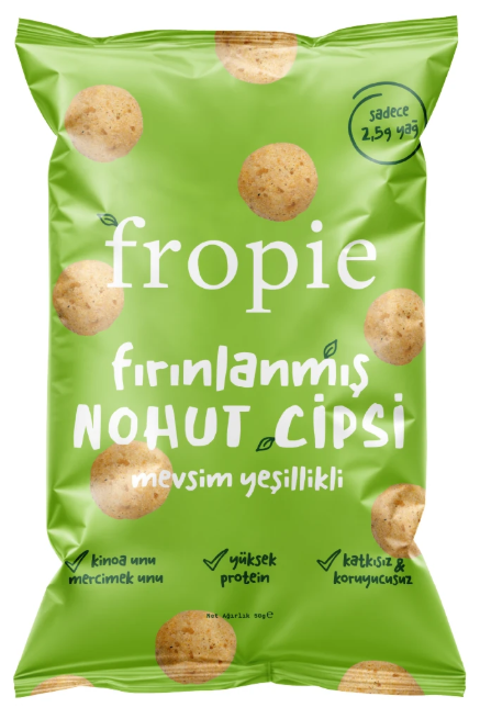 Fropie Fırınlanmış Nohut Cipsi Mevsim Yeşillikli