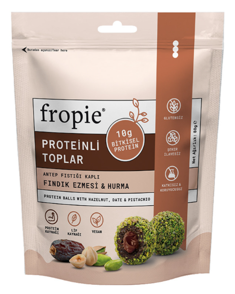 Proteinli Meyve Topları - Antep Fıstığı Kaplı & Fındık Ezmeli