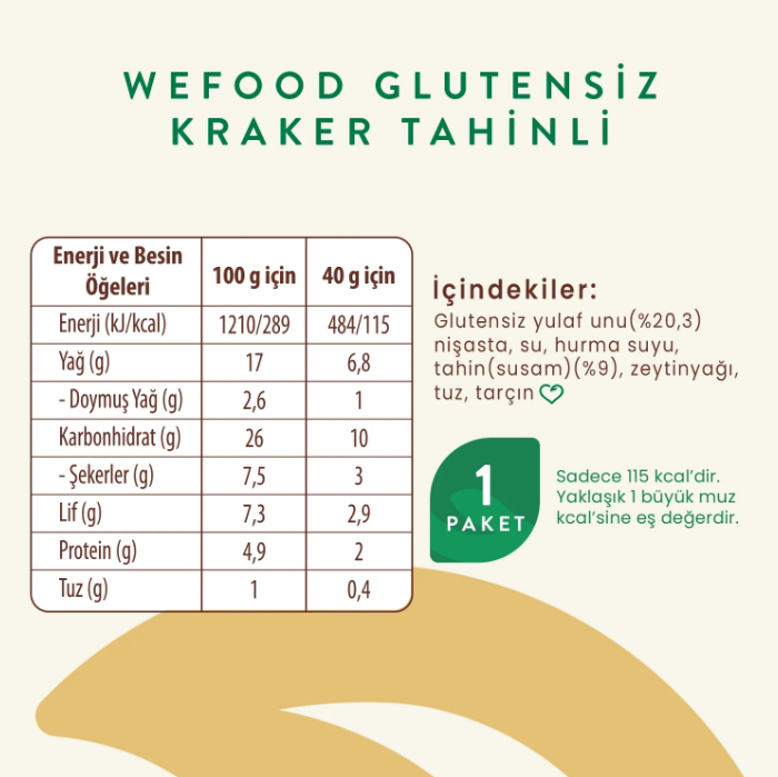 Wefood Tahinli Kraker 40 gr