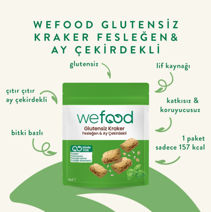 Wefood Fesleğenli Ayçekirdekli Kraker 40 gr