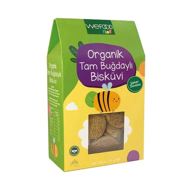 WEFOOD KİDS ORGANİK TAM BUĞDAY BİSKÜVİ - 55 GR