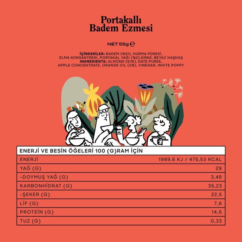 Portakallı Badem Ezmesi
