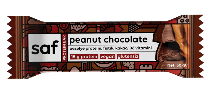 SAF Peanut Chocolate High Protein Bar 50 gr