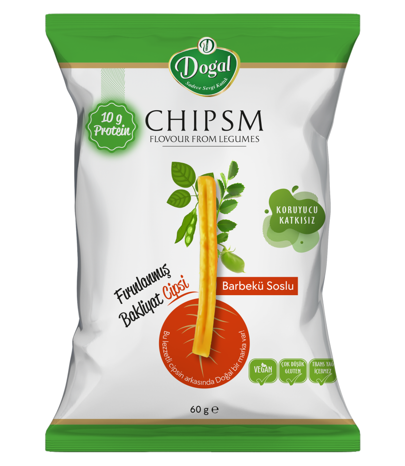 CHIPSM Barbekü Soslu Fırınlanmış Bakliyat Cips 60 gr