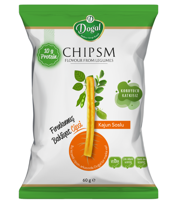 CHIPSM Kajun Soslu Fırınlanmış Bakliyat Cips 60 gr