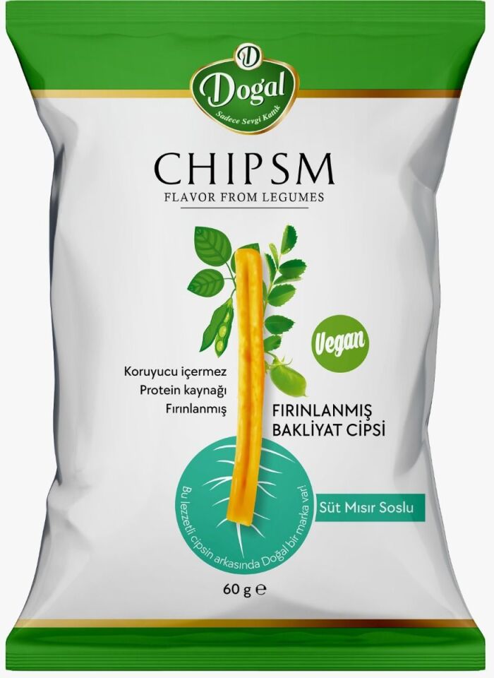 CHIPSM Süt Mısır Soslu Fırınlanmış Bakliyat Cips 60 gr