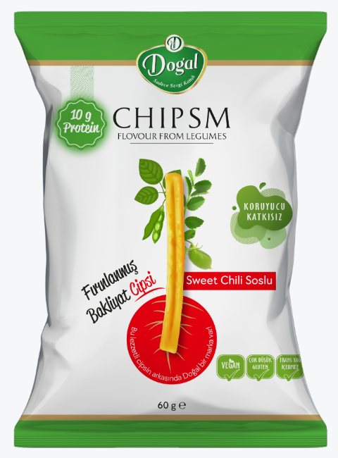 CHIPSM Sweet Chili Fırınlanmış Bakliyat Cips 60 gr