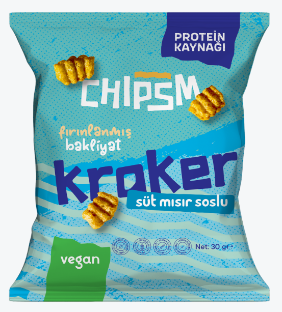 CHIPSM Süt Mısır Soslu Fırınlanmış Bakliyat Kraker 30 gr