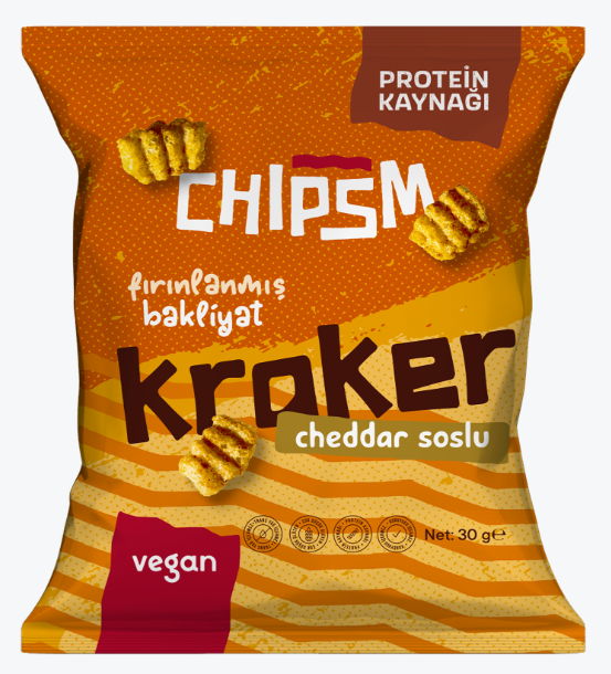 CHIPSM Cheddar Soslu Fırınlanmış Bakliyat Kraker 30 gr