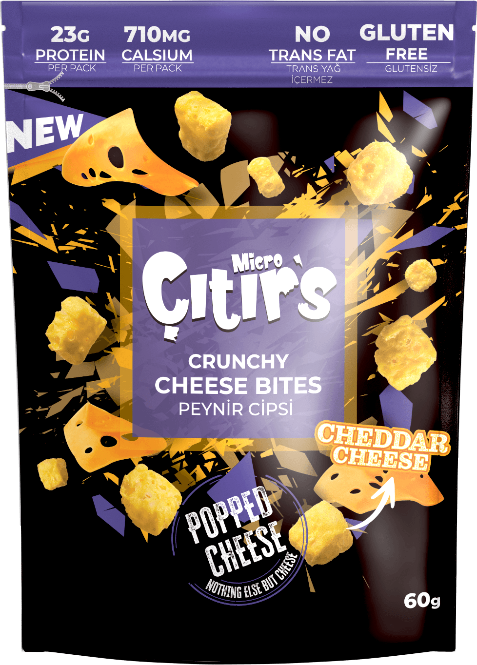 MICRO ÇITIR'S Cheddar Peynir Cipsi 60 g