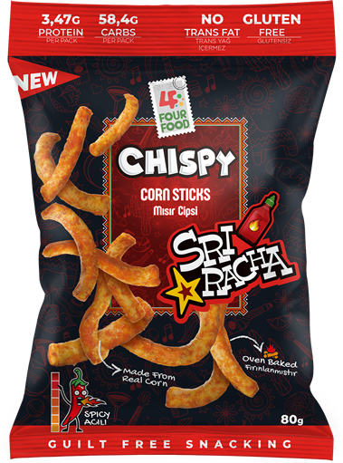 CHISPY Sriracha Çeşnili Mısır Cipsi