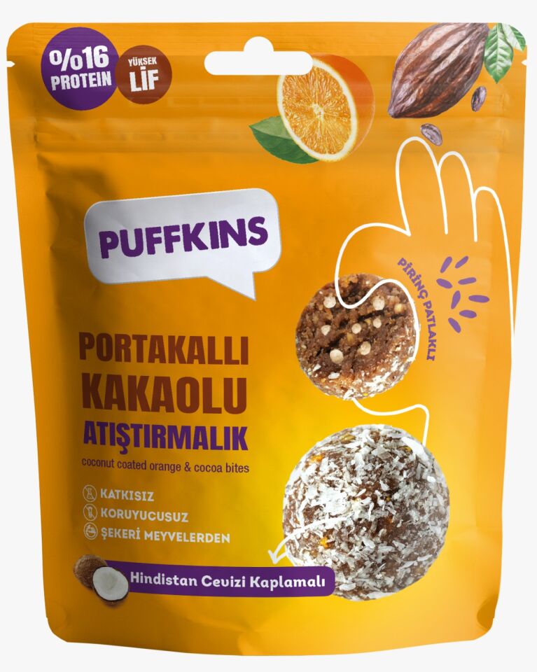 PUFFKINS Portakallı Kakaolu Atıştırmalık 75 gr