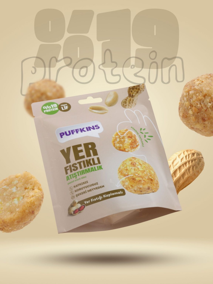 PUFFKINS Yer Fıstıklı Atıştırmalık 75 gr