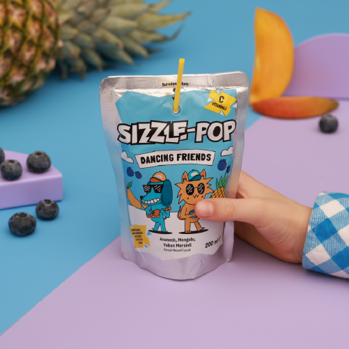 Sizzle-Pop Dancing Friends Ananas Mango Yabanmersini Pouch 200 ml
