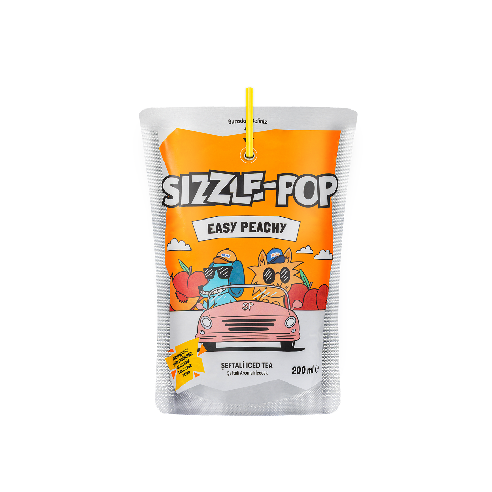 Sizzle-Pop Easy Peachy Şeftali Pouch 200 ml