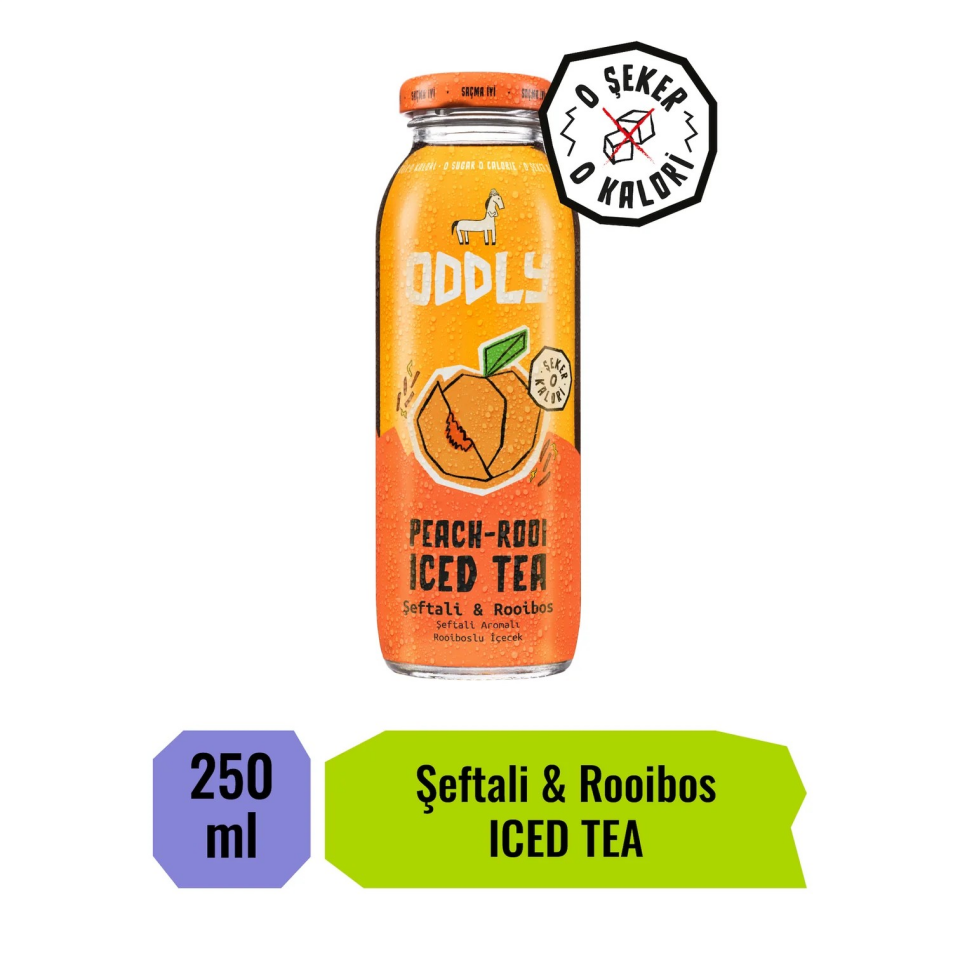 ODDLY Peachrooi Siyahçay Şeftali Rooibos Ice Tea 250 ml