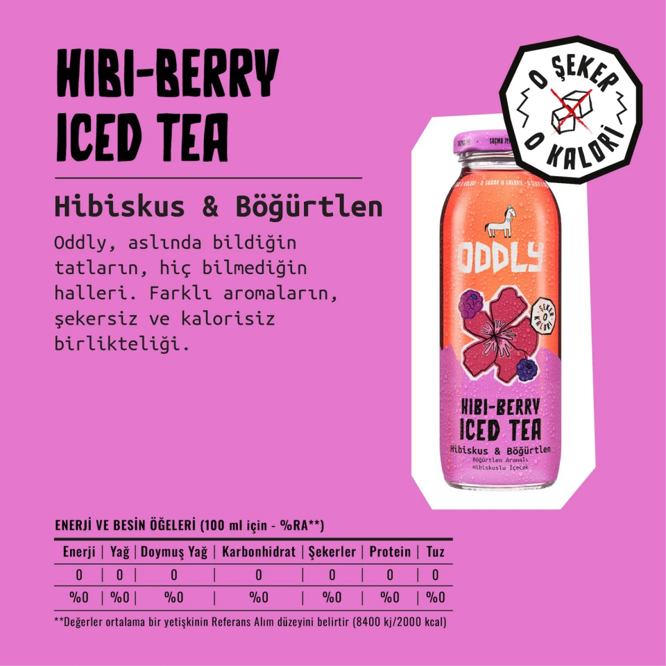 ODDLY Hibiberry Hibiscus Böğürtlen Ice Tea 250 ml