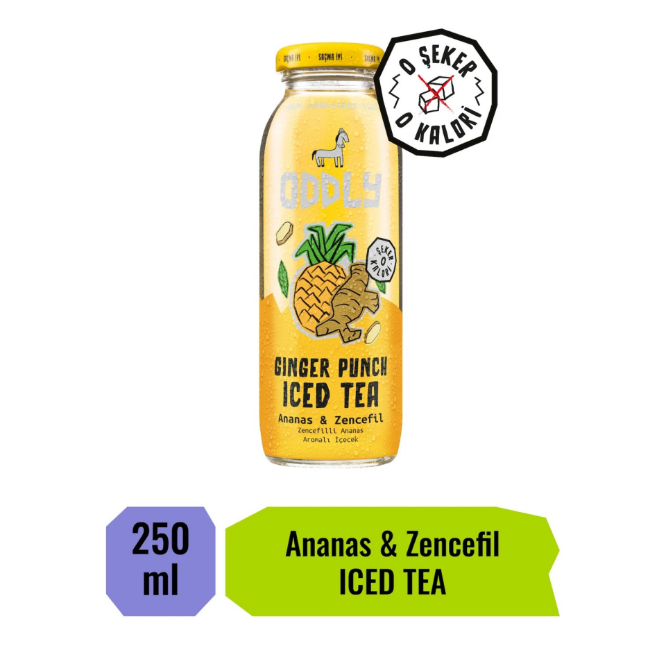 ODDLY Ginger Punch Yeşilçay Ananas Zencefil Ice Tea 250 ml