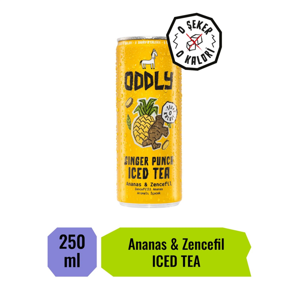 ODDLY Ginger Punch Yeşilçay Ananas Zencefil Ice Tea 250 ml